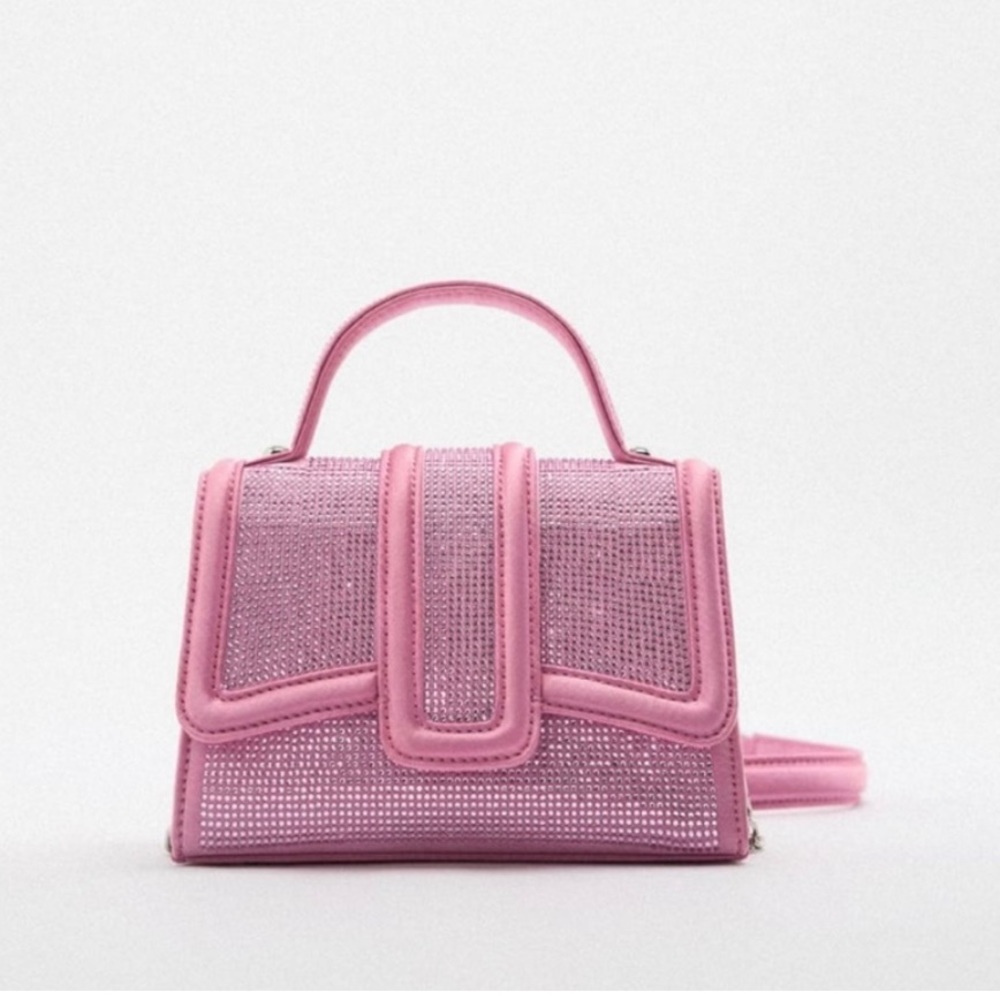 NWT ZARA RHINESTONE MINI CROSSBODY BAG